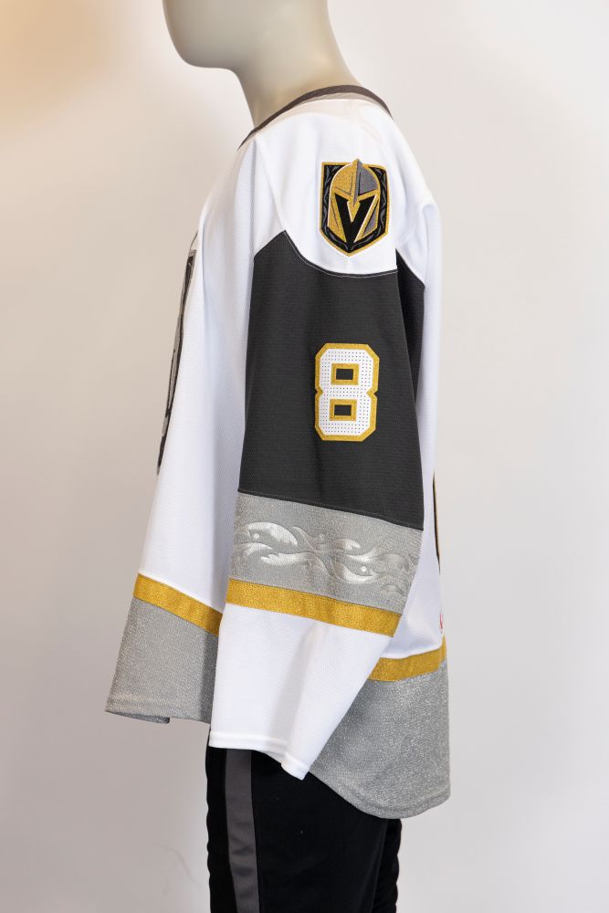 Game-Worn:#8 Matthieu Cataford White Jersey-516