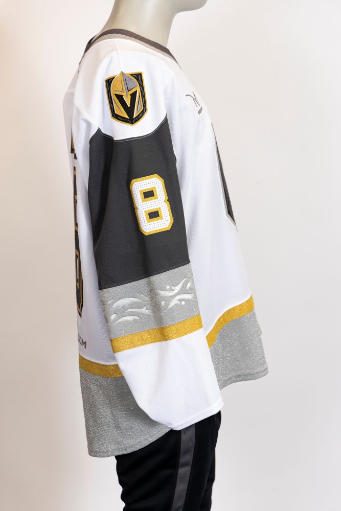 Game-Worn:#8 Matthieu Cataford White Jersey-516