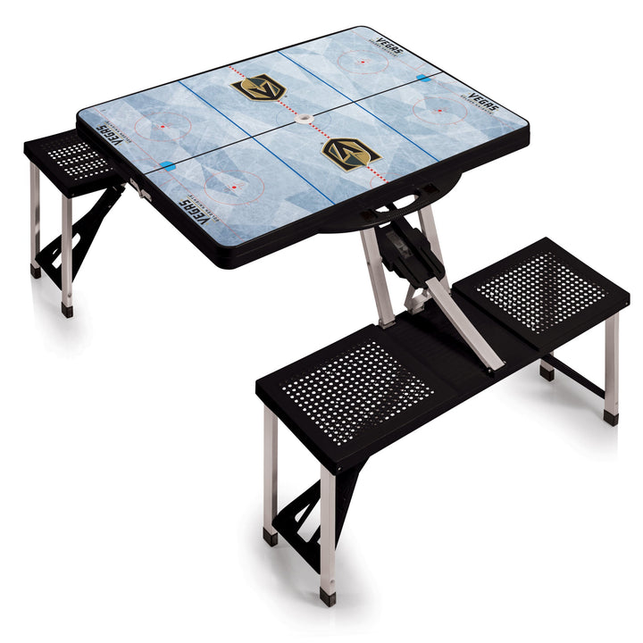 Vegas Golden Knights Hockey Rink Picnic Table Portable Folding Table with Seats