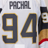 Game-Used: #94 Brayden Pachal White Circa Set Jersey 2023/24 Season-15527