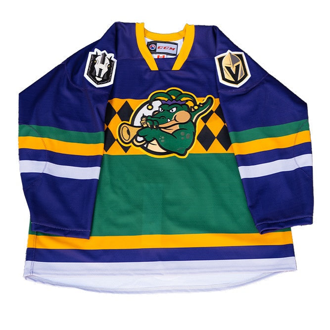 #96 ALAN QUINE: GAME-WORN & SIGNED MARDI GRAS JERSEY