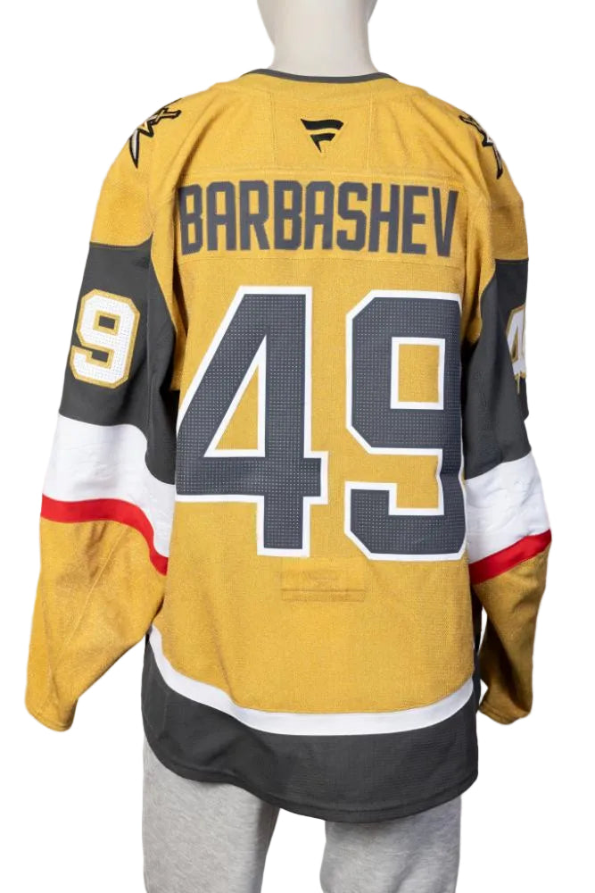 Game-Worn:#49 Ivan Barbashev Gold Set 2 2024/25 Jersey-18984 - Vegas Team Store
