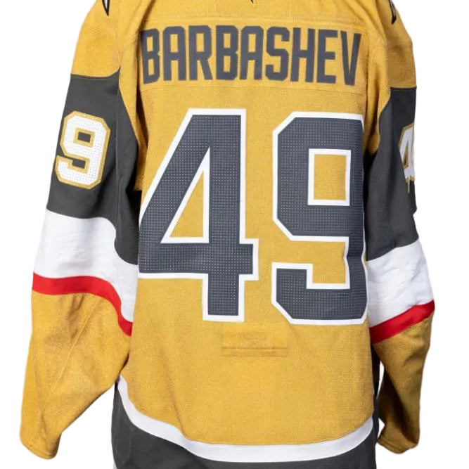 Game-Worn:#49 Ivan Barbashev Gold Set 2 2024/25 Jersey-18984 - Vegas Team Store