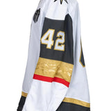 Game-Issued: #42 Braeden Bowman 2026 SCF White Set 2 Jersey-21867
