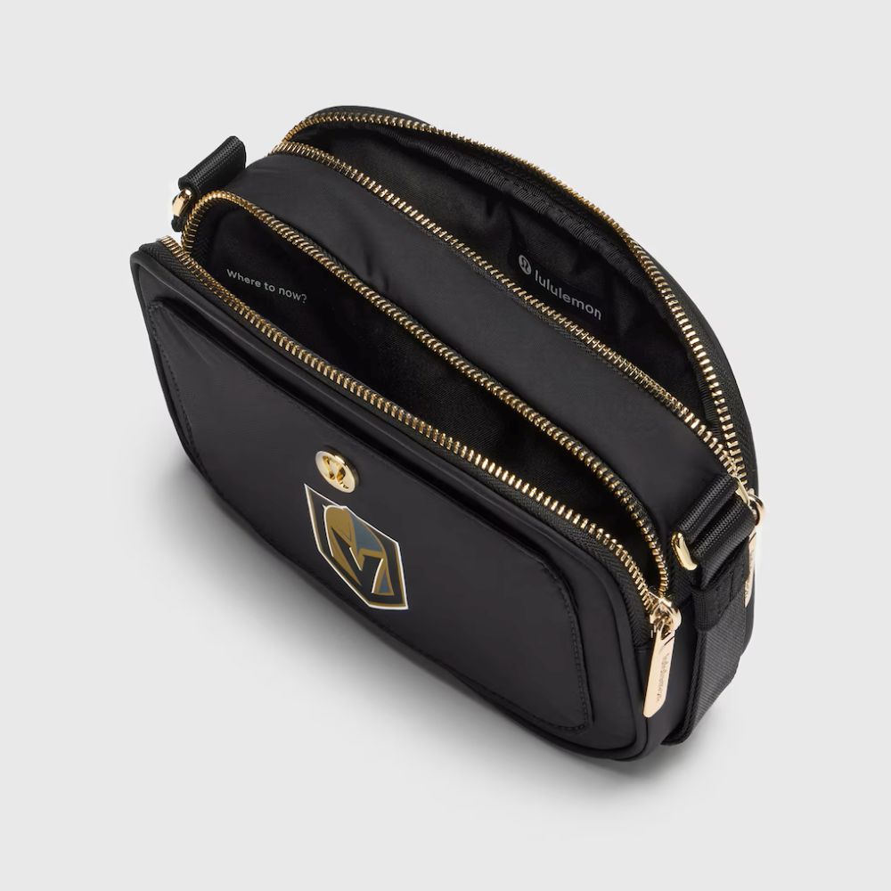 lululemon crossbody camera bag black lululemon Black Vegas Golden Knights Crossbody Camera Bag