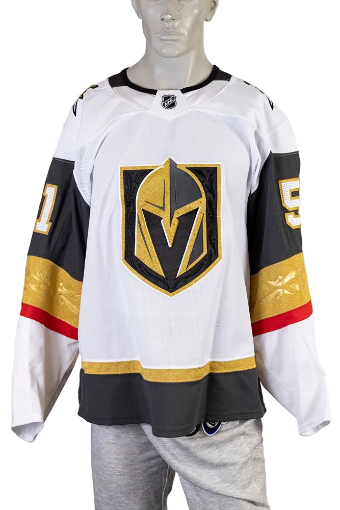 Game-Worn: #51 Lukas Cormier 2025 White Preseason  Set Jersey-20062 - Vegas Team Store