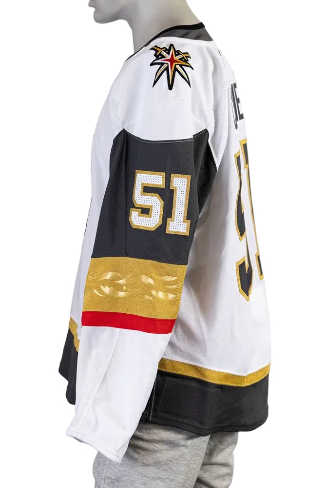 Game-Worn: #51 Lukas Cormier 2025 White Preseason  Set Jersey-20062 - Vegas Team Store