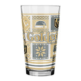 Vegas Golden Knights Ugly Sweater Holiday 16oz Pint Glass