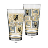 Vegas Golden Knights Ugly Sweater Holiday 16oz Pint Glass