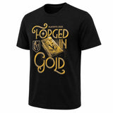 Vegas Golden Knights 2026 Playoffs Forged in Gold Slogan Tee