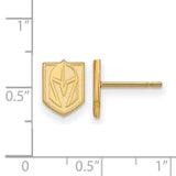SS 14k Yellow Gold Plated NHL Vegas Golden Knights XS Post Earrings