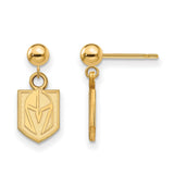 Vegas Golden Knights SS 14k Yellow Gold Plated Ball Dangle Earrings