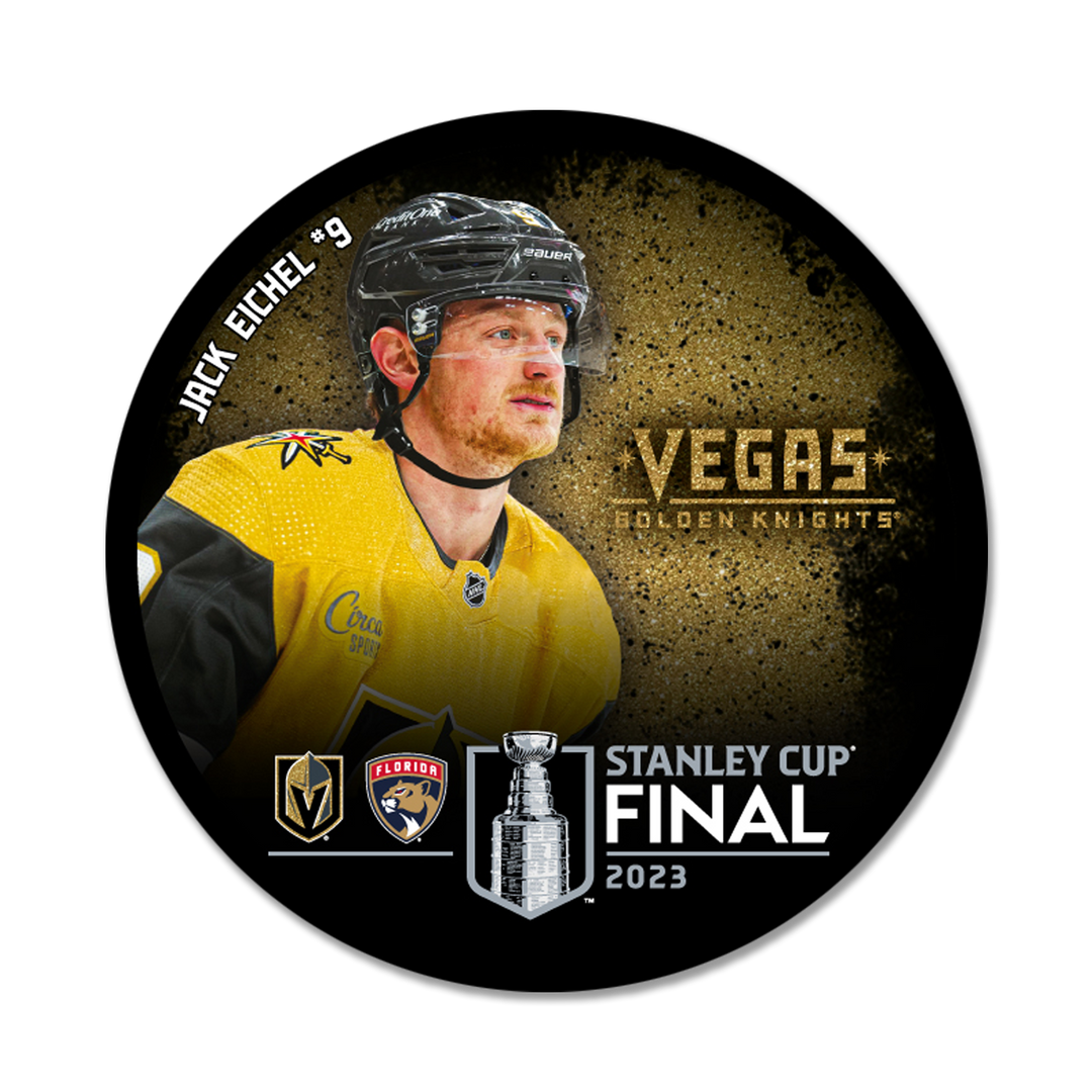 Vegas Golden Knights Stanley Cup Final Jack Eichel Player Puck