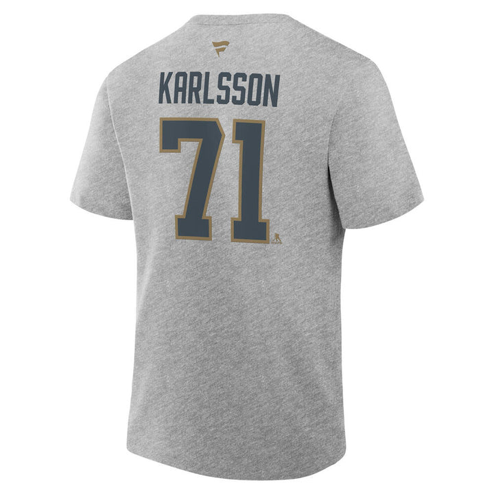 Vegas Golden Knights Karlsson Authentic Stack Name & Number tee