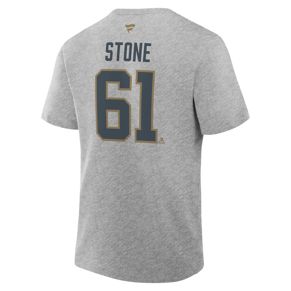 Vegas Golden Knights Stone Authentic Stack Name & Number tee