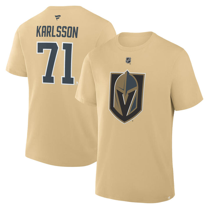Vegas Golden Knights Karlsson Authentic Stack Name & Number tee