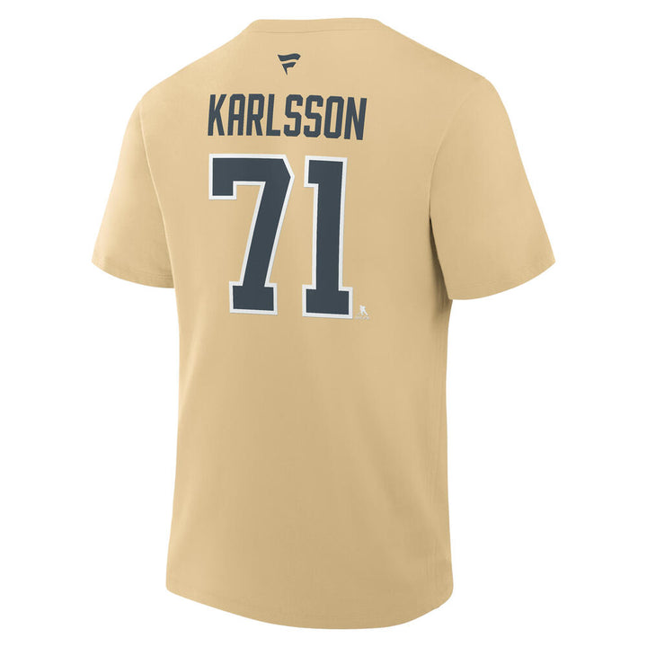 Vegas Golden Knights Karlsson Authentic Stack Name & Number tee