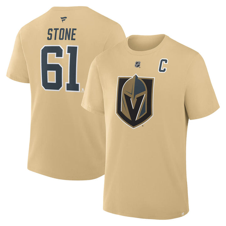 Vegas Golden Knights Stone Authentic Stack Name & Number tee