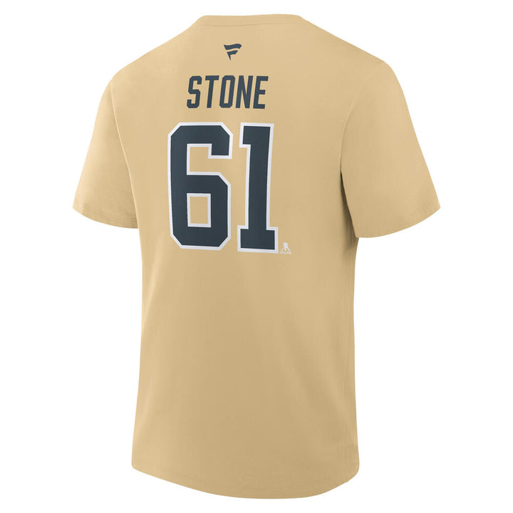 Vegas Golden Knights Stone Authentic Stack Name & Number tee