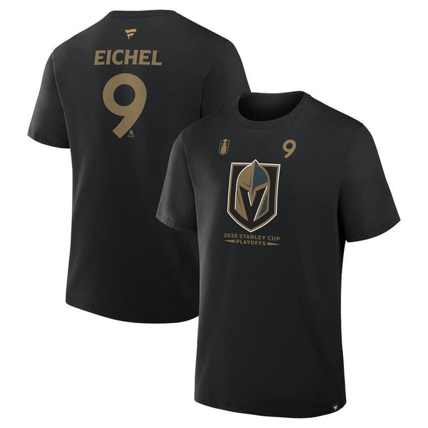 Vegas Golden Knights 2026 Playoffs #9 Jack Eichel Name & Number T