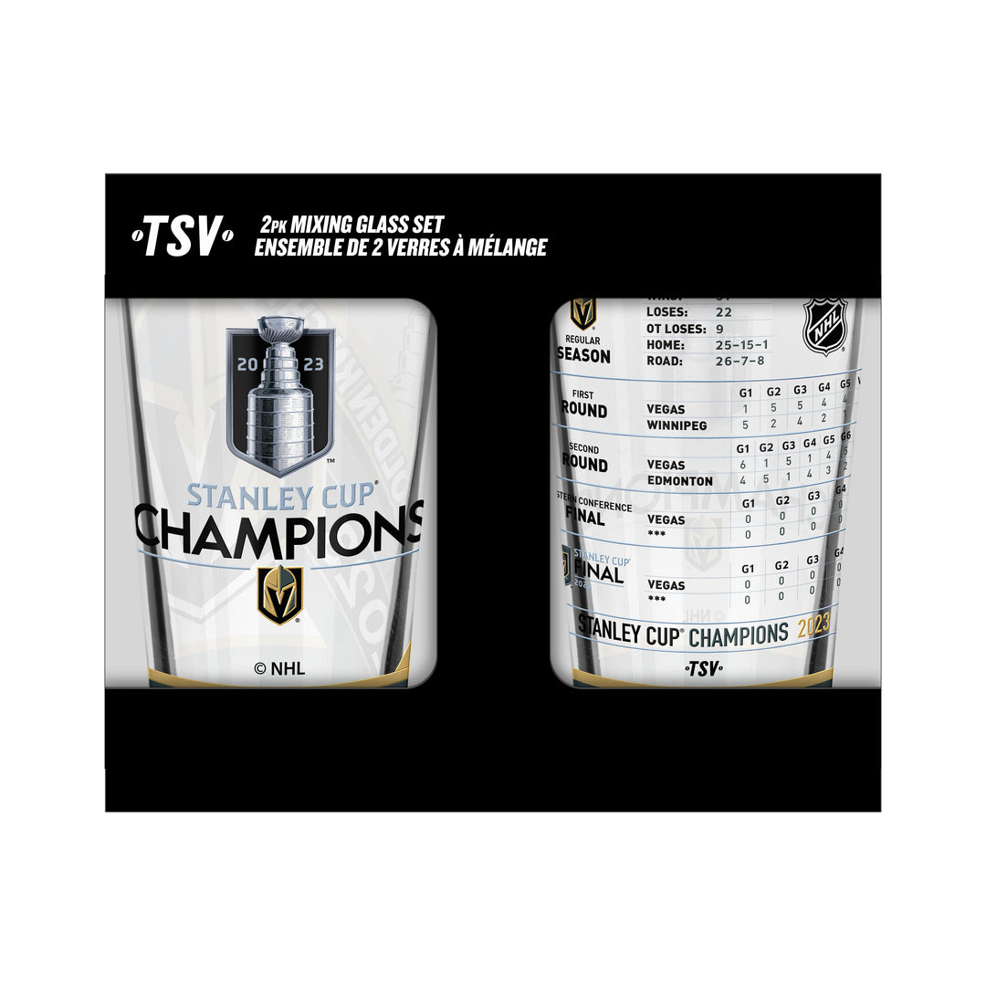Vegas Golden Knights 2023 Stanley Cup Champions 2-pk Mixing Glass Set