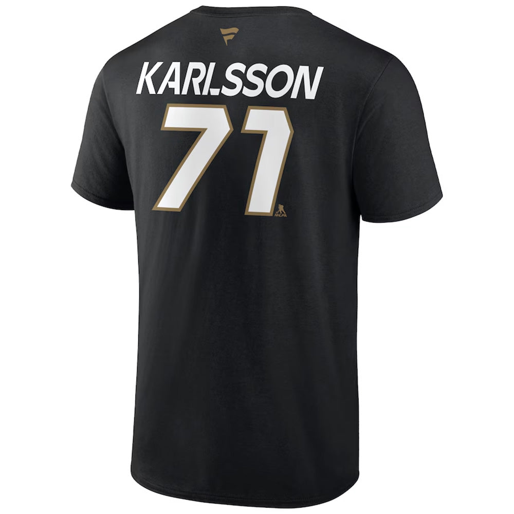 Vegas Golden Knights Authentic Pro Karlsson Name & Number Tee