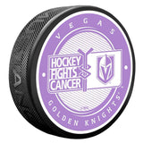 Vegas Golden Knights Hockey Fights Cancer Puck
