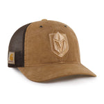 Vegas Golden Knights Carhartt Dyed Brown Trucker Hat - Vegas Team Store