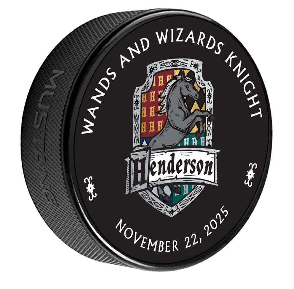 Henderson Silver Knights Wands and Wizards Puck - Vegas Team Store