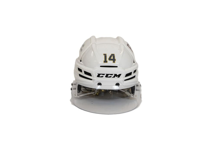 Game-Used: #14 Nicolas Hague Helmet-15106
