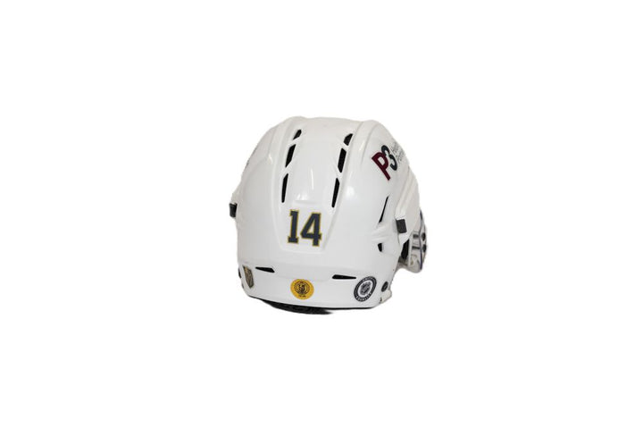 Game-Used: #14 Nicolas Hague Helmet-15106