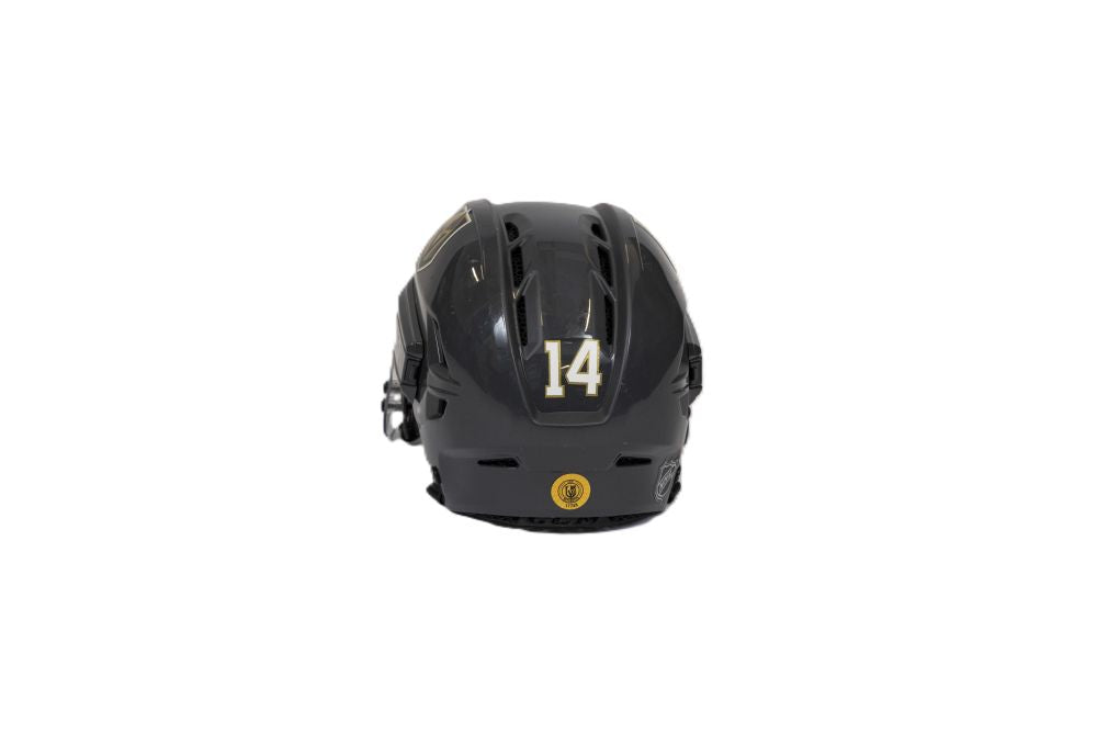 Game-Used: #14 Nicolas Hague Helmet-17788