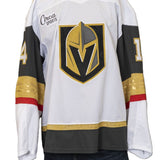 Game-Used: #14 Nicolas Hague 2024-2025 White Jersey(Circa Patch) - 19354
