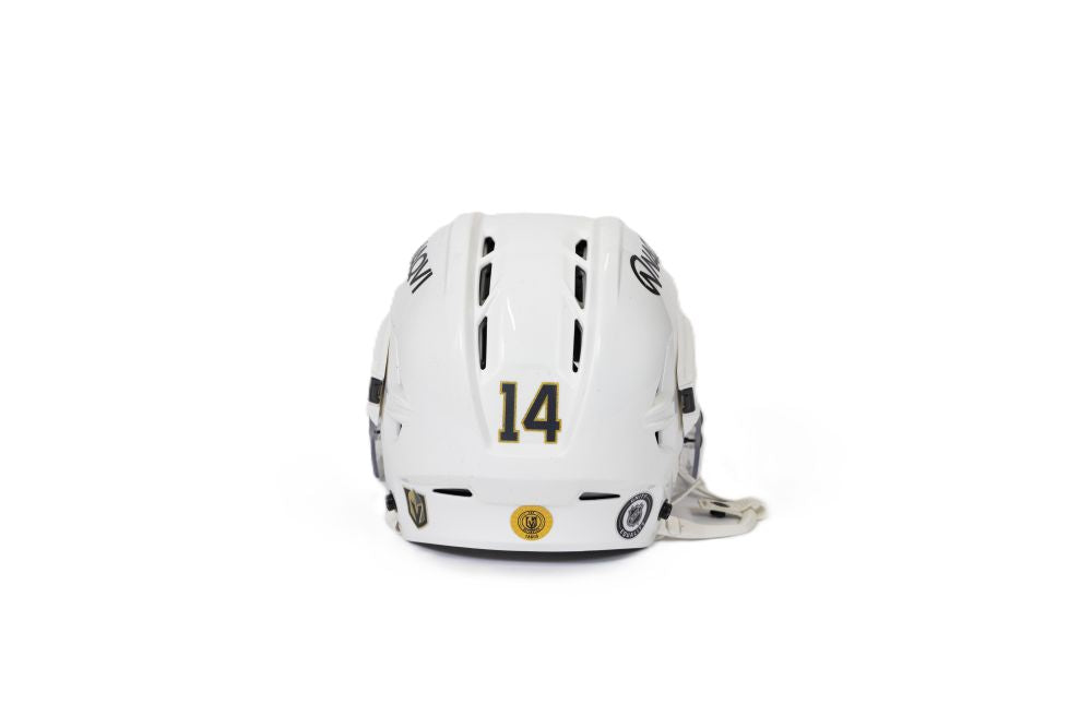 Game-Used: #14 Nicolas Hague Helmet-18605