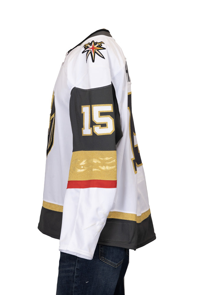 Game Worn: #15 Noah Hanifin White Away Jersey - 18060