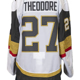 Game-Used: #27 Shea Theodore  2024-2025 White Jersey (Circa Patch) - 19361