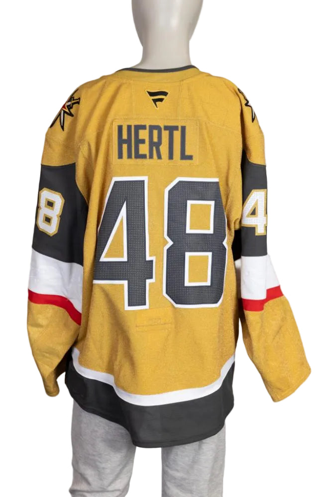 Game-Worn:#48 Tomas Hertl Gold Set 2 2025/26 Jersey-20669 - Vegas Team Store