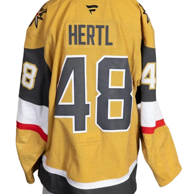 Game-Worn:#48 Tomas Hertl Gold Set 2 2025/26 Jersey-20669 - Vegas Team Store
