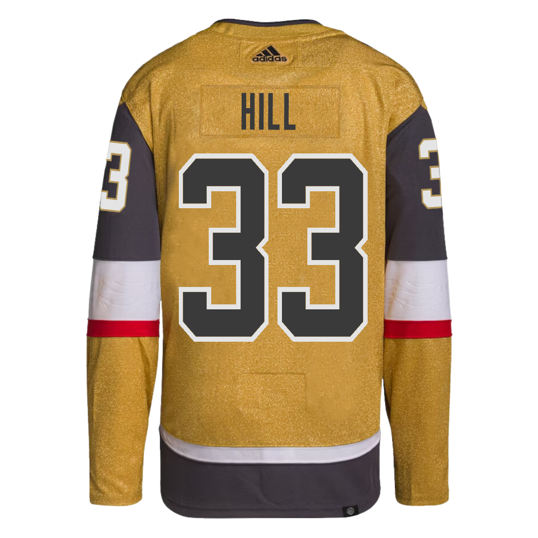 Vegas Golden Knights Authentic Home Gold Hill #33 Jersey