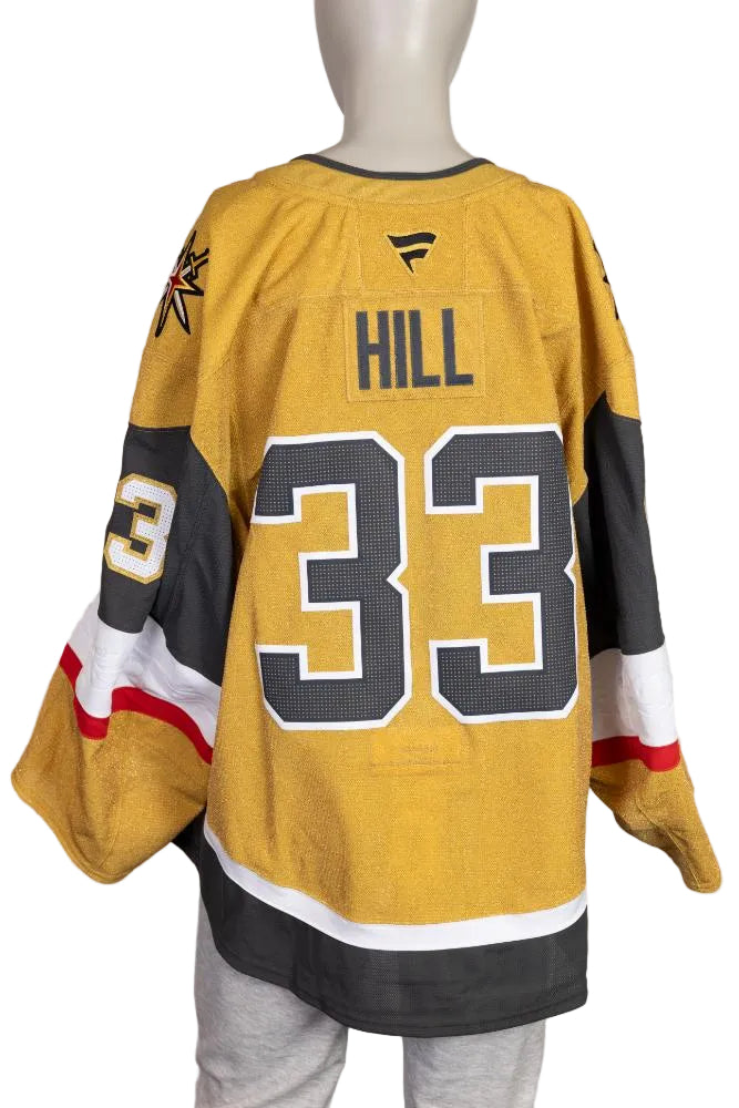 Game-Worn:#33 Adin Hill Gold Set 2 2025/26 Jersey-20666 - Vegas Team Store