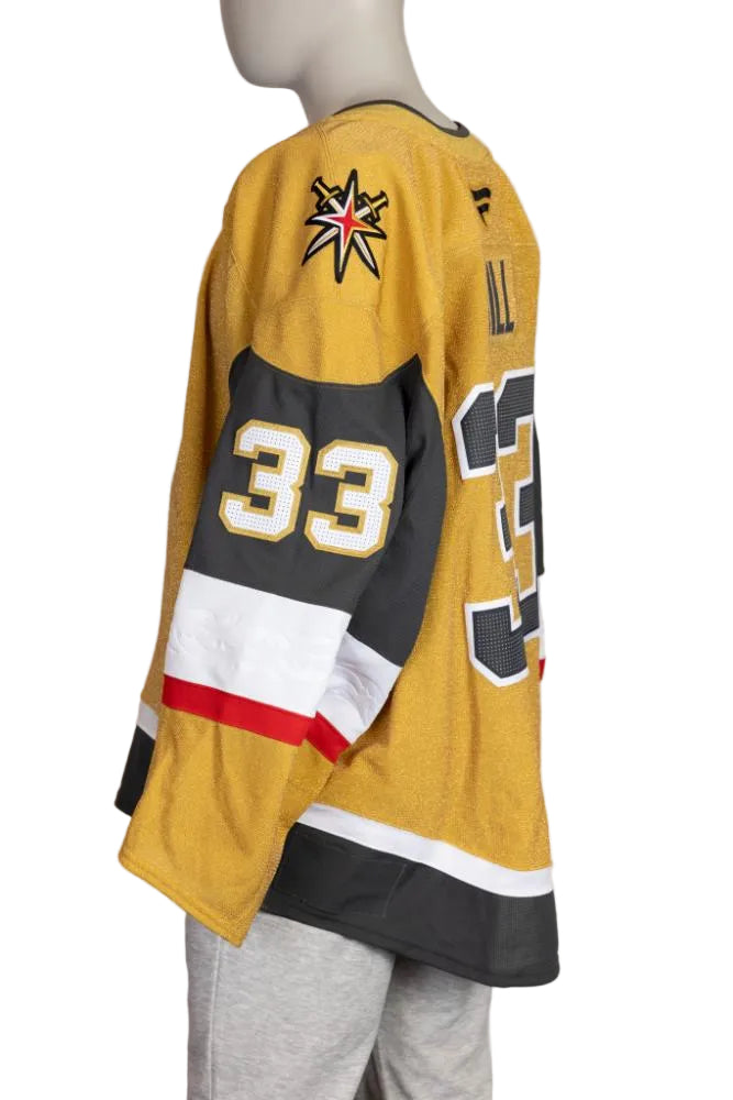 Game-Worn:#33 Adin Hill Gold Set 2 2025/26 Jersey-20666 - Vegas Team Store