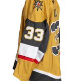 Game-Worn:#33 Adin Hill Gold Set 2 2025/26 Jersey-20666 - Vegas Team Store