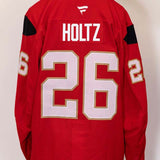 #26 Alexander Holtz Red Practice Jersey - 20231