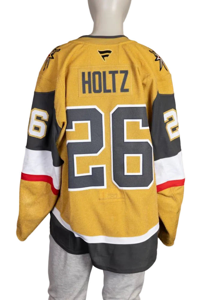 Game-Worn:#26 Alexander Holtz Gold Set 2 2025/26 Jersey-20664 - Vegas Team Store