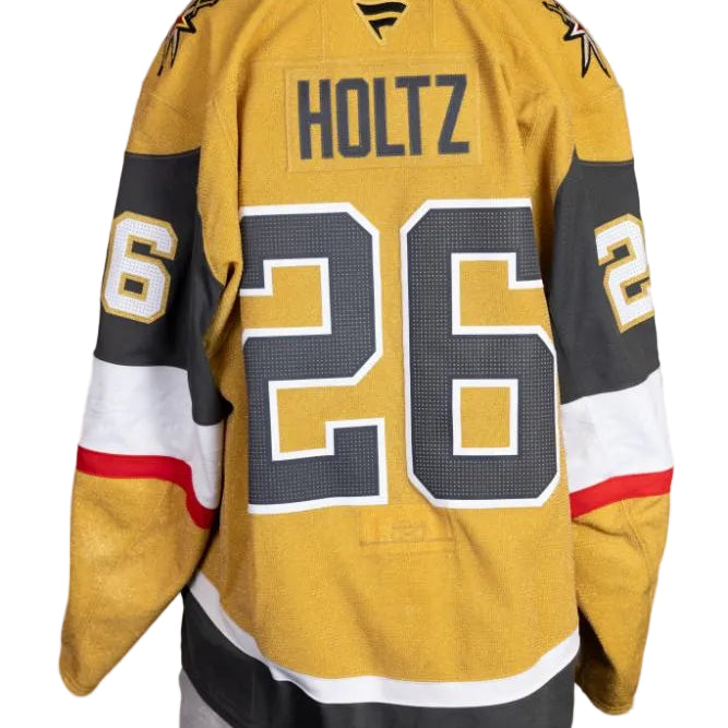 Game-Worn:#26 Alexander Holtz Gold Set 2 2025/26 Jersey-20664 - Vegas Team Store