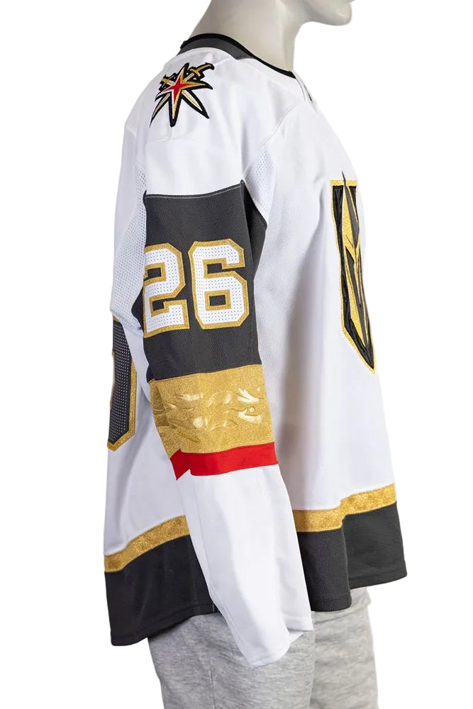 Game-Worn: #26 Alexander Holtz White Set 1 2025/26 Jersey-20179 - Vegas Team Store