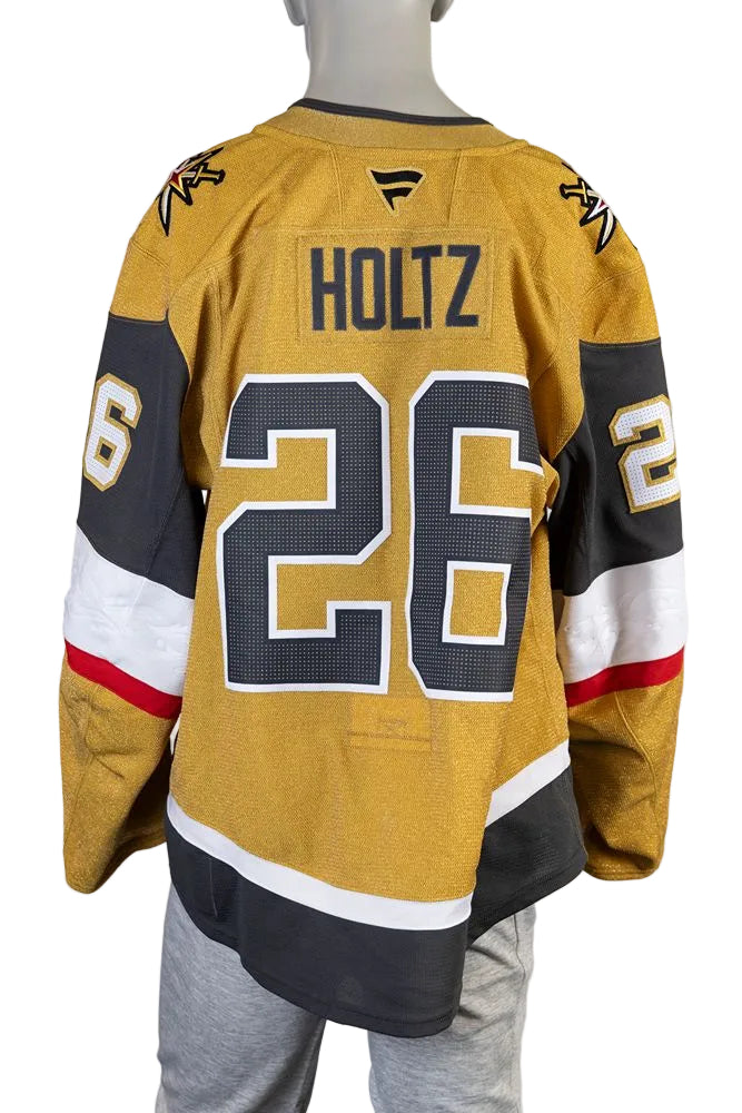 Game-Worn: #26 Alexander Holtz Gold Set 1 2025/26 Jersey-20340 - Vegas Team Store