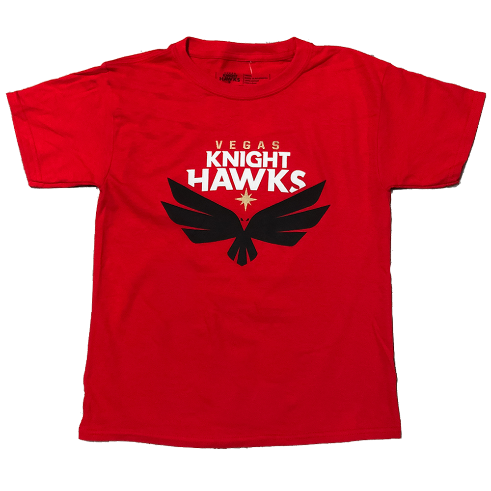 Vegas Knight Hawks Men's Logo Red Tee