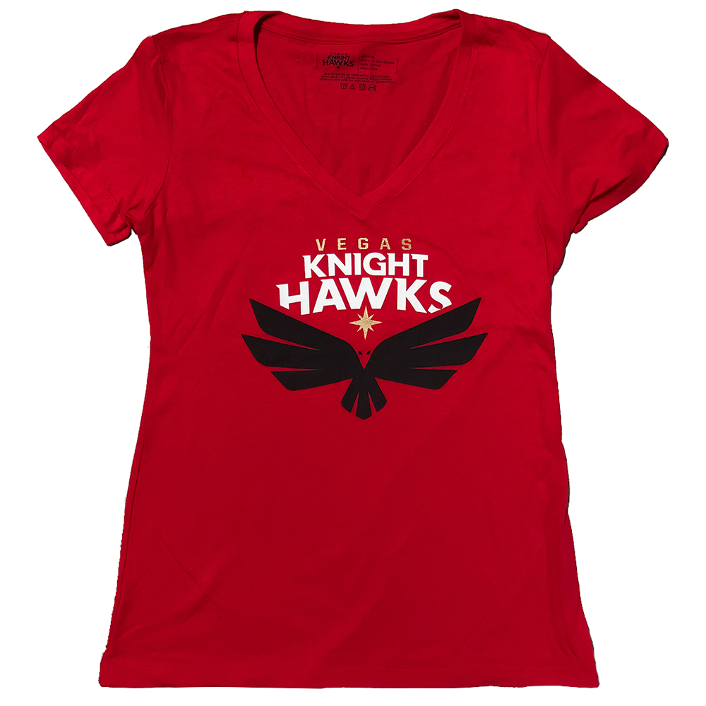 Vegas Knight Hawks Women's Logo Red Tee