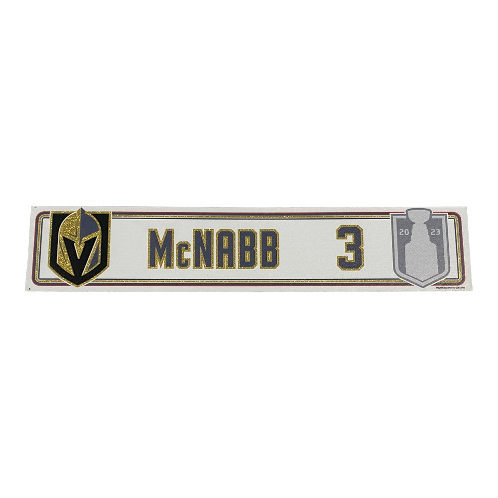 McNabb Stanley Cup Final Locker Away Nameplate - SC194